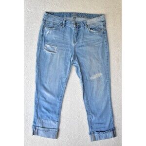 New York & Co Soho Cropped Boyfriend Size 8 Jeans 34W 231/2L